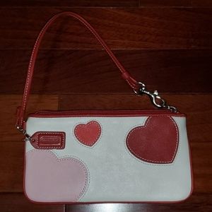 COACH Wristlet w/heart design